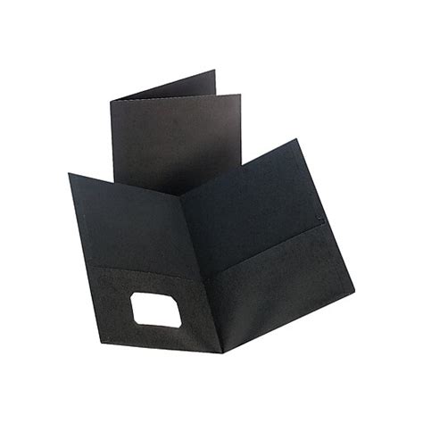 Staples 2 Pocket Folder Black At Staples