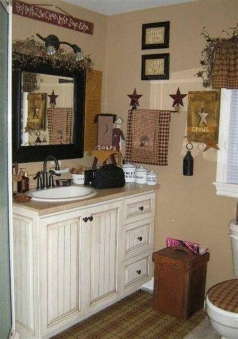 New primitive country farmhouse bath burgundy tan nine patch star shower curtain. Pin by Monika James on Americana | Country bathroom decor ...