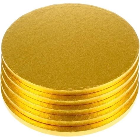 Trade Pack 5 X 8 Inch Round Cake Drums Gold Boards