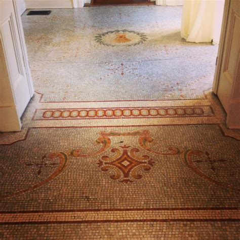 Hand Crafted Mosaic Tiled Floors In The Grand Gallery Of The Pen Ryn
