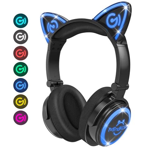 Stay in the same bluetooth & other devices section but now click add bluetooth or other device, and then click. MindKoo Bluetooth Headphones Wireless Over Ear Cat Ear ...