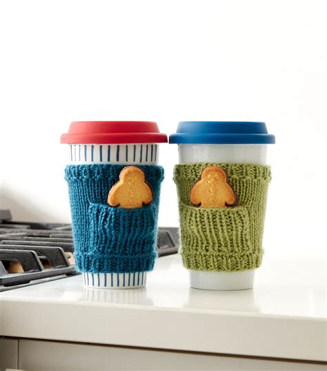 The pattern calls for a patons chunky wool, but you could try a 12 ply wool but it is yet to be tested. How To Make a Caron Knit Pocket Cup Cozy | Cup cozy ...