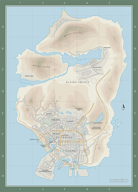 Gta 5 Map Los Santos The Map Of Grand Theft Auto V 56400 Hot Sex Picture