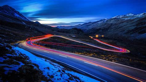 Light Trails Long Exposure Photography Wallpaper Backiee