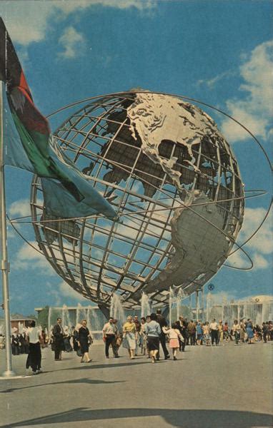 New York Worlds Fair 1964 1965 Unisphere 1964 Ny Worlds Fair Postcard