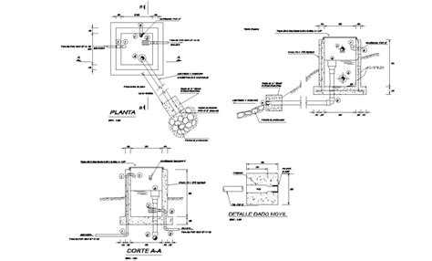 Typical Sump Pit Section And Cad Construction Details Dwg File Cadbull