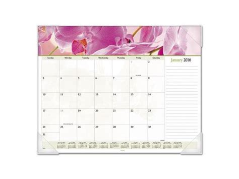 At A Glance Floral Panoramic Desk Pad 22 X 17 Floral 2020 89805