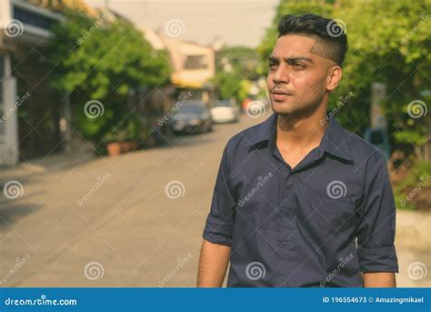 Young Indian Businessman In The Streets Outdoors Stock Image Image Of