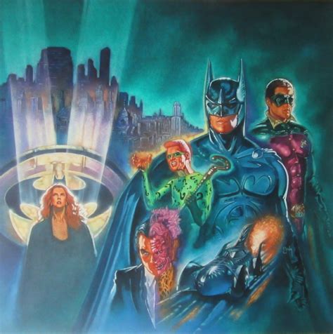 Batman Forever Movie Adaptation Painted Cover In Mike Holmans