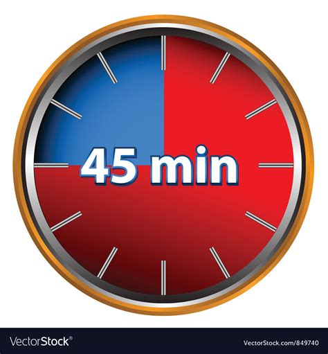 Number 45 Minute Hand Min Clock Clip Art Vector Images And