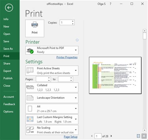 How To Print A Large Excel Spreadsheet Microsoft Excel 2016
