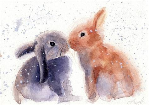 Take Your Time By Karen On Etsy Bunny Watercolor Bunny Art Bunny