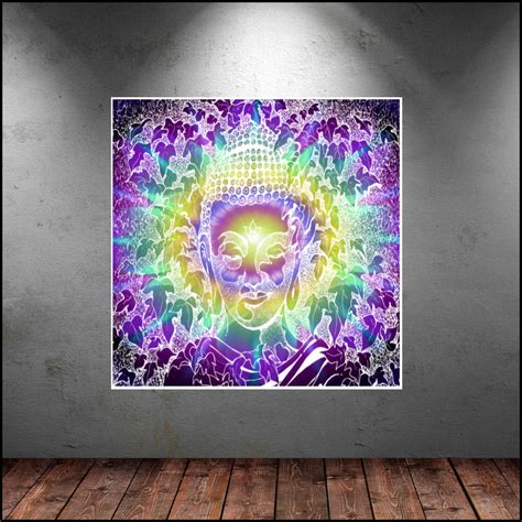 Large Psychedelic Art Psytrance Trance Music Wall Sticker 5 Designs A4