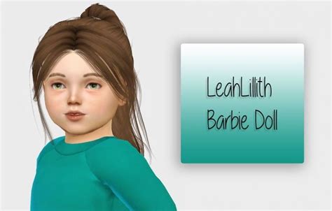 Leahlillith Barbie Doll Hair Toddler Version At Simiracle • Sims 4