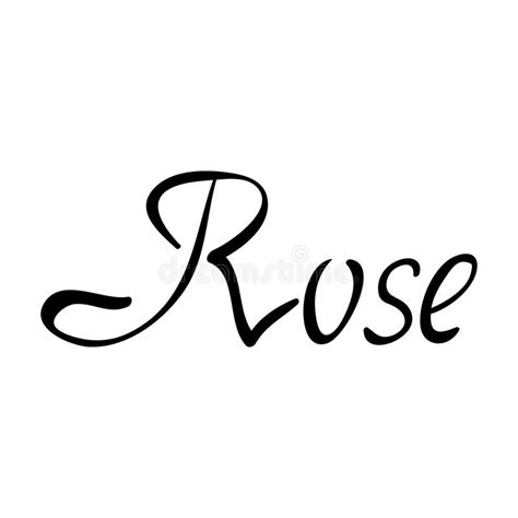 Rose Vector Lettering Stock Vector Illustration Of Abstract 248522004