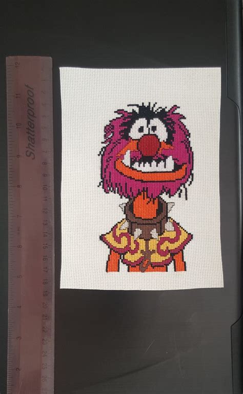 Animal The Muppet Show Completed Cross Stitch Wall Hanging