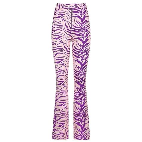 Purple Cargo Pants In 2021 Purple Zebra Purple Zebra Print Printed Flare Pants