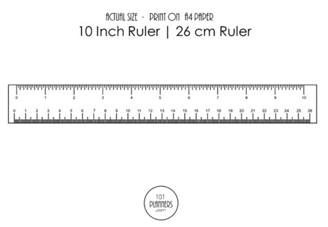 Ruler 6 Inches Actual Size