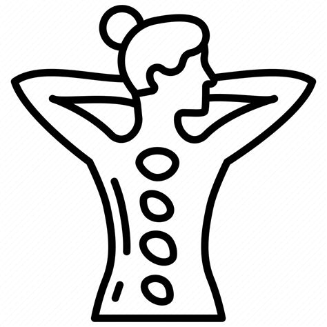 Hot Stone Therapy Massage Techniques Body Female Icon Download On Iconfinder