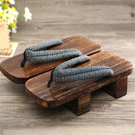 Japanese Traditional Shoes Casual Wooden Paulownia Geta Clogs Chinese