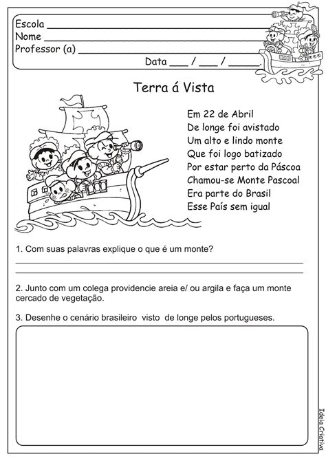 Caça Palavras Descobrimento Do Brasil