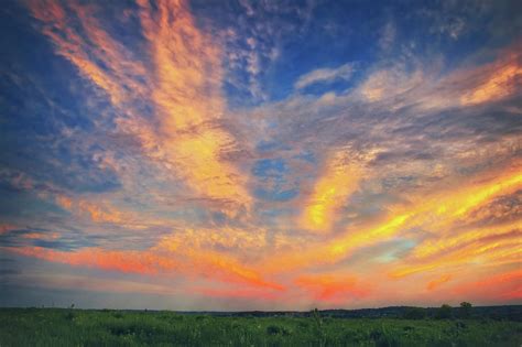 Retzer Nature Center Summer Sunset With Intense Clouds Photograph By