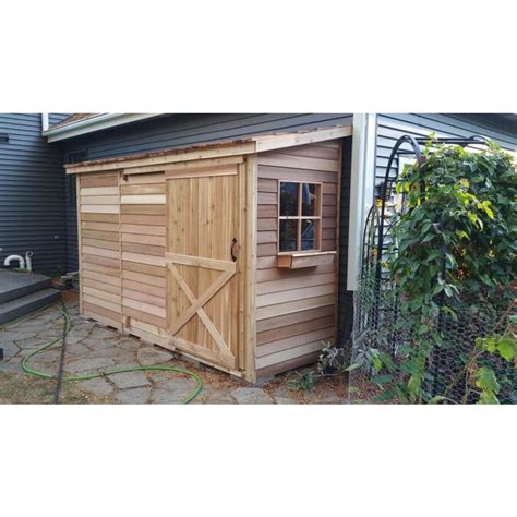 Cedarshed 12 Ft X 4 Ft Bayside Gable Cedar Wood Storage Shed In The