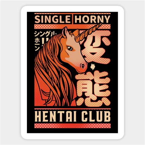 Unicorn Hentai Club Hentai Sticker Teepublic