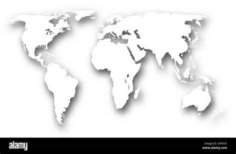 World Map Outline Black And White Stock Photos And Images Alamy
