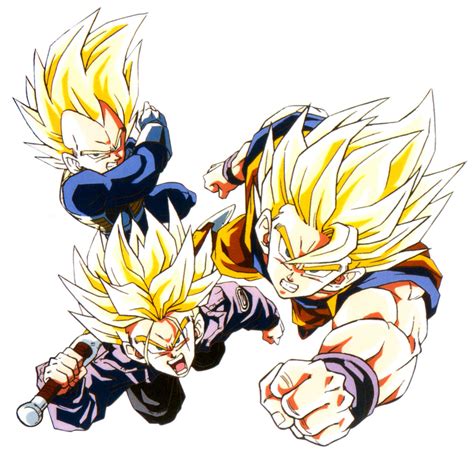 The main characters of dragon ball z. 80s & 90s Dragon Ball Art