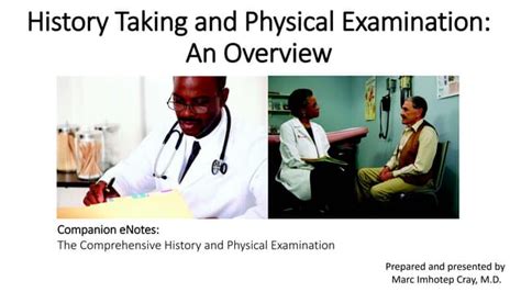 History Taking And Physical Examination An Overview Ppt