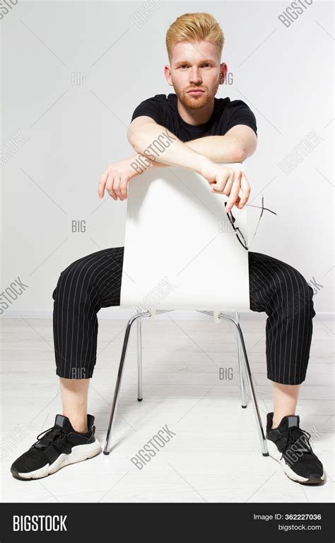 Young Man On Chair Image And Photo Free Trial Bigstock