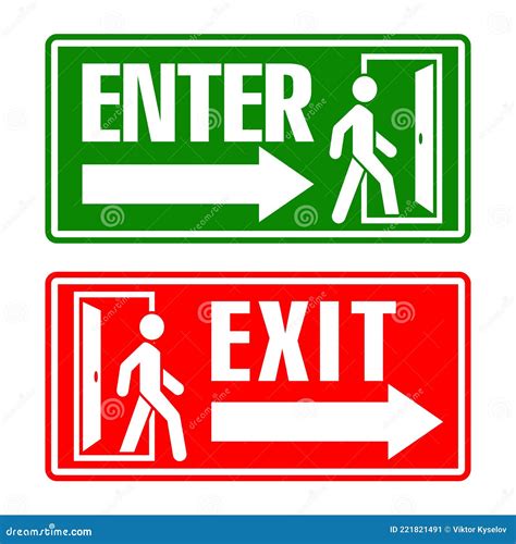 Entry Exit Sign Stock Illustrations 6504 Entry Exit Sign Stock