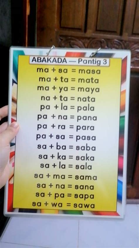 Abakada Educational Chart Laminated Unang Hakbang Sa Pagbasa Set Pages