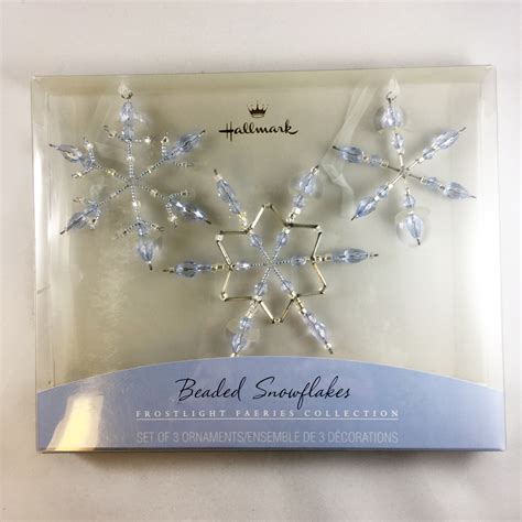 2001 Frostlight Faeries Fairy Beaded Snowflake Periwinkle Hallmark