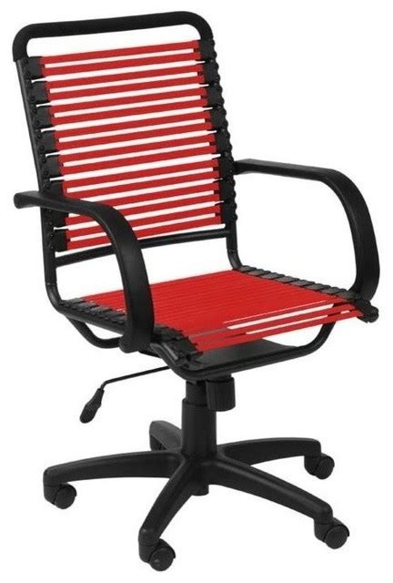 A great match for professionals wanting a comfortable office chair with an atypical model. Modern Black Office Chair, Premium Red Bungee Supports ...
