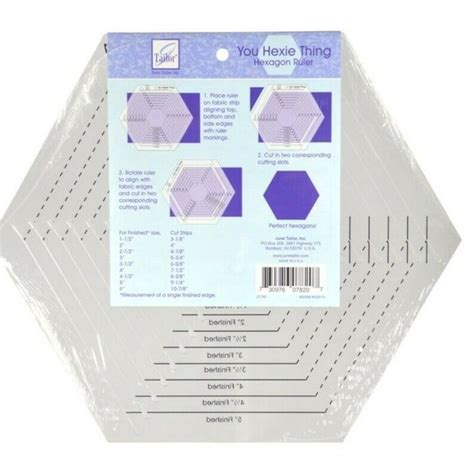 You Hexie Thing By June Tailor Hexagon Ruler 9 Finished Sizes In 2021