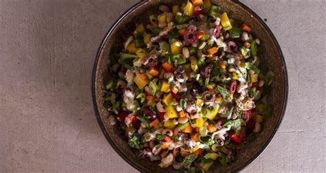 Greek Black Eyed Peas Salad With Tahini Sauce Recipe Akis Petretzikis