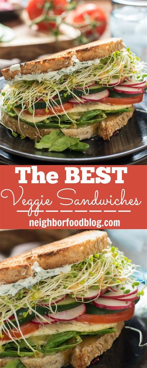 The Best Veggie Sandwich With Herbed Cream Cheese Recipe Veggies