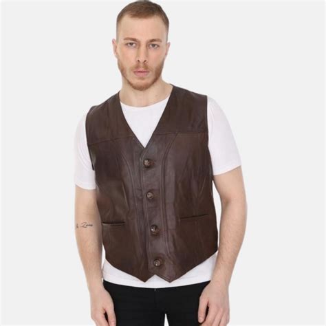 Lamb Leather Vest Free Shipping