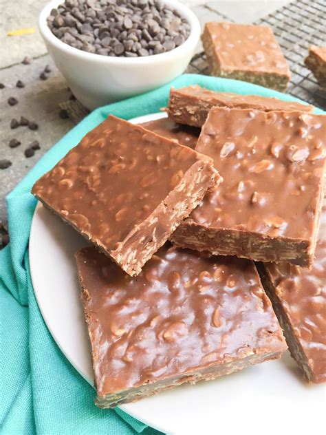No Bake Chocolate Peanut Butter Oat Bars Recipe Oat Bars Healthy