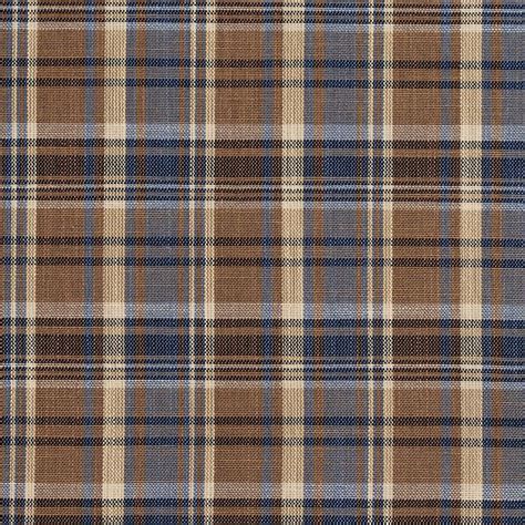 Indigo Plaid Beige And Brown Plaid Tweed Drapery And Upholstery Fabric