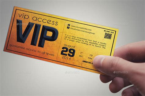 Golden Style Vip Pass Card By Tzochko Graphicriver