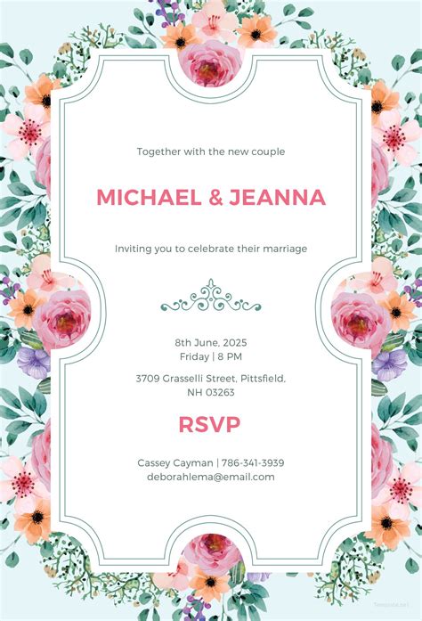 Free Wedding Ticket Invitation Template In Adobe Photoshop Illustrator