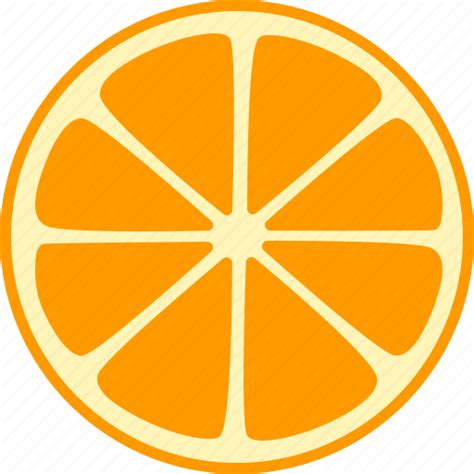 Citrus Fruit Mandarin Orange Slice Split Whole Icon Download On