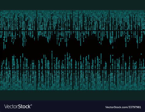 Abstract With Digital Lines Binary Code Matrix Vector Image
