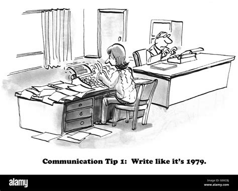 Cartoon About Bringing Back The Lost Art Of Letter Writing Stock Photo