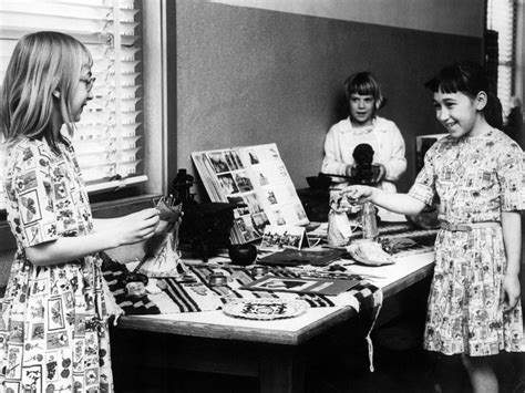 Girls Looking Artifacts Display March 4 1964 Photograph By Mark Goebel