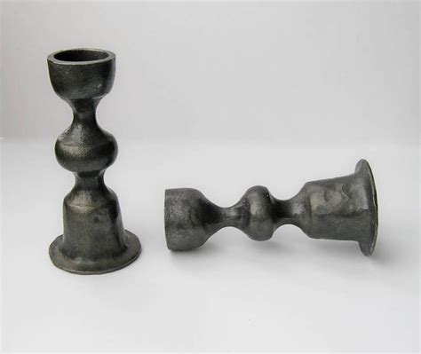 Forged Candle Holder Set 2 Pieces Pillar Candle Holders Hand Etsy