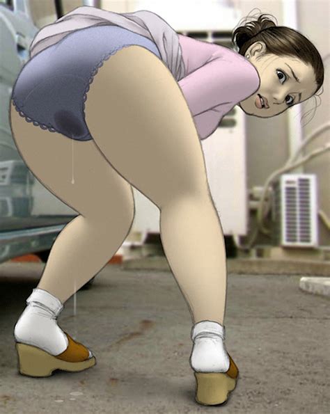 The Big Imageboard Tbib Girl Ass Bent Over Black Hair Blue Panties